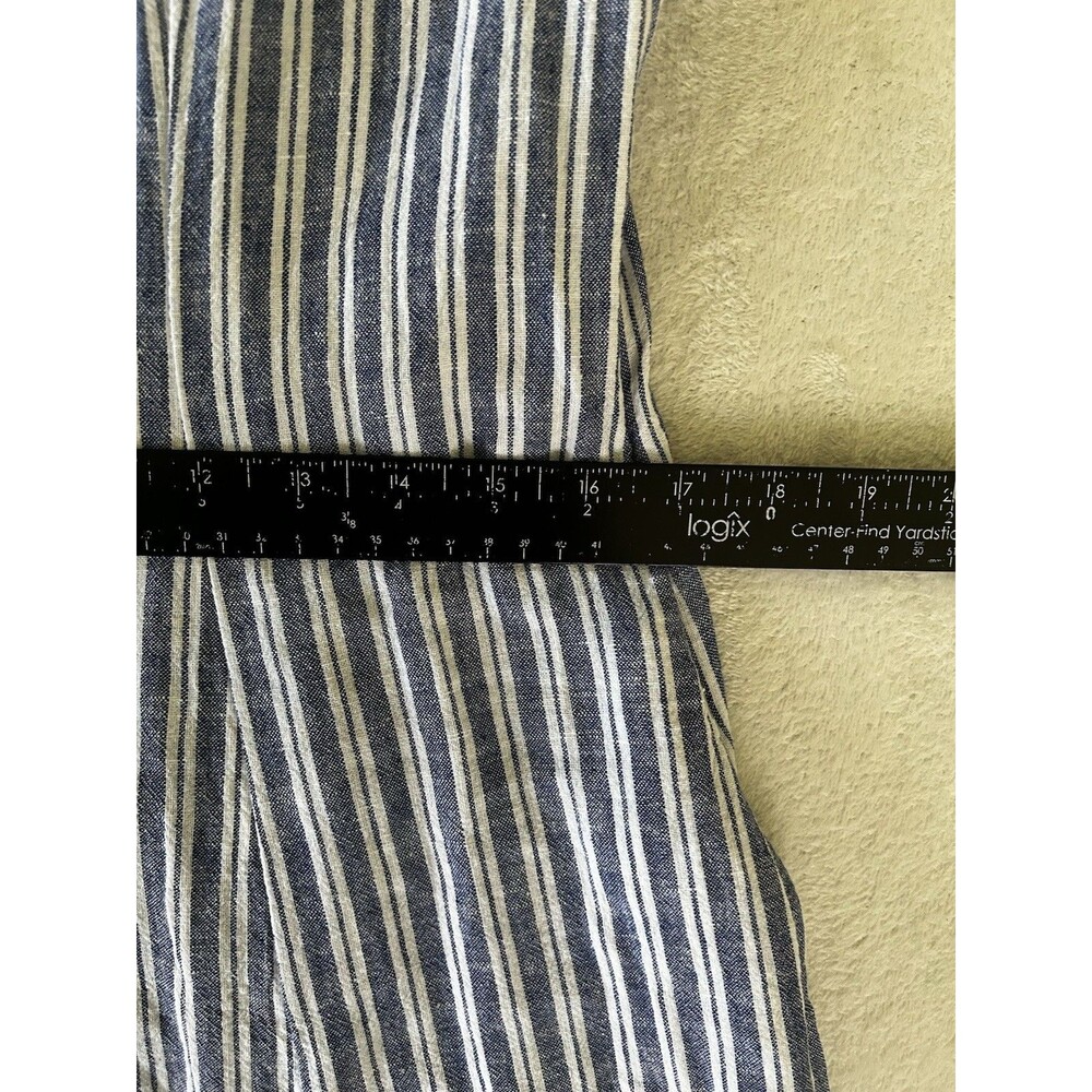 Calypso St. Barth Linen Blend Midi Dress Beaded Sleeveless Size Large Nautical - Picture 10 of 11
